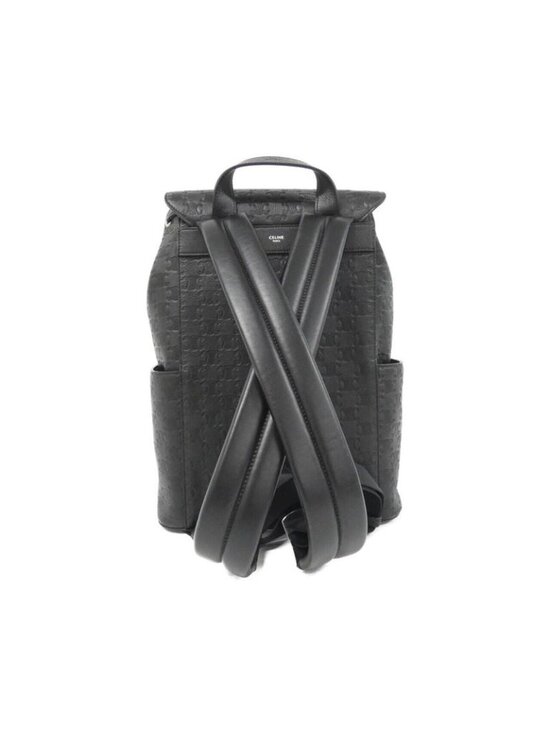 Celine Leather Macadam Monogram Backpack Black main image 5